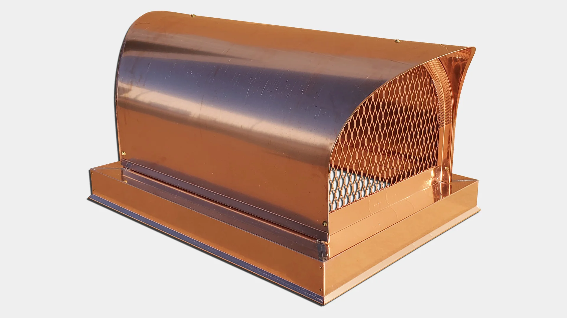 CC105 - Decorative Covered wagon round roof multi flue chimney cap copper