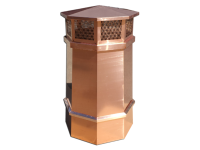CC302 - Octagonal copper chimney pot