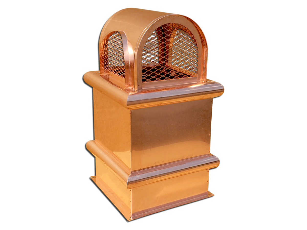 Chimney Caps, Shrouds, Pots, Chases Custom, Copper, Zinc