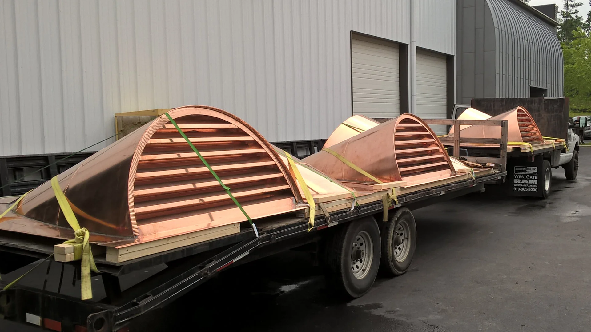 Half round copper dormers