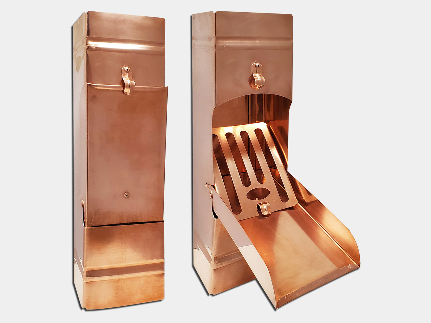 Downspout Cleanouts for Leaves Copper Alum Steel Round and Square