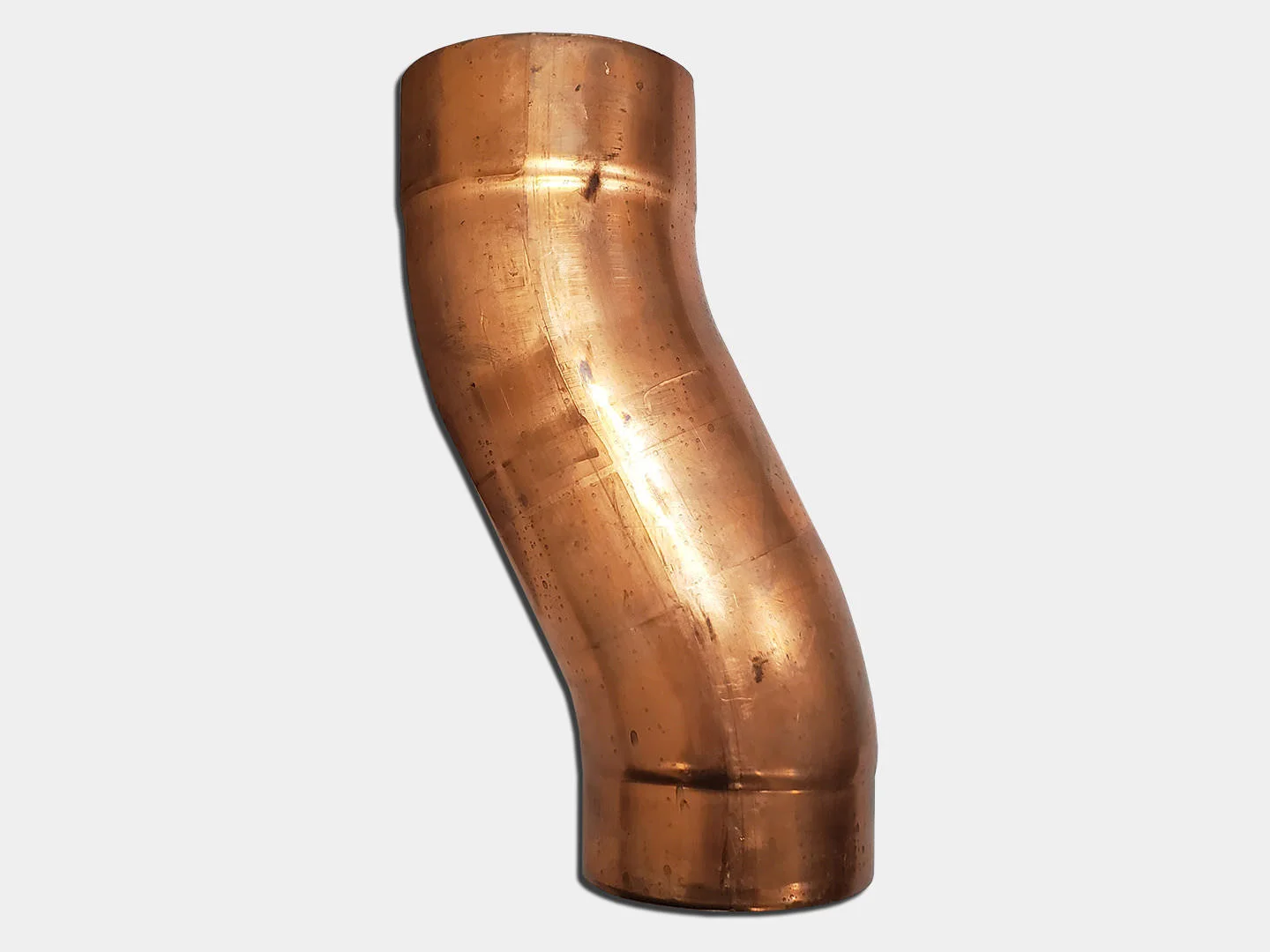 Plain round Z / Zigzag seamless elbow for copper downspout