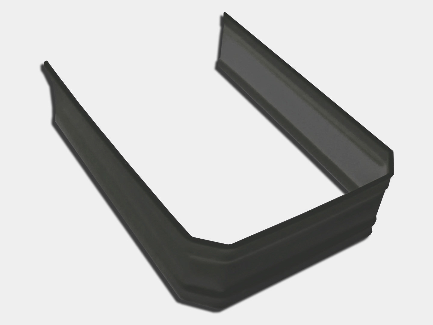 Square corrugated black steel downspout strap