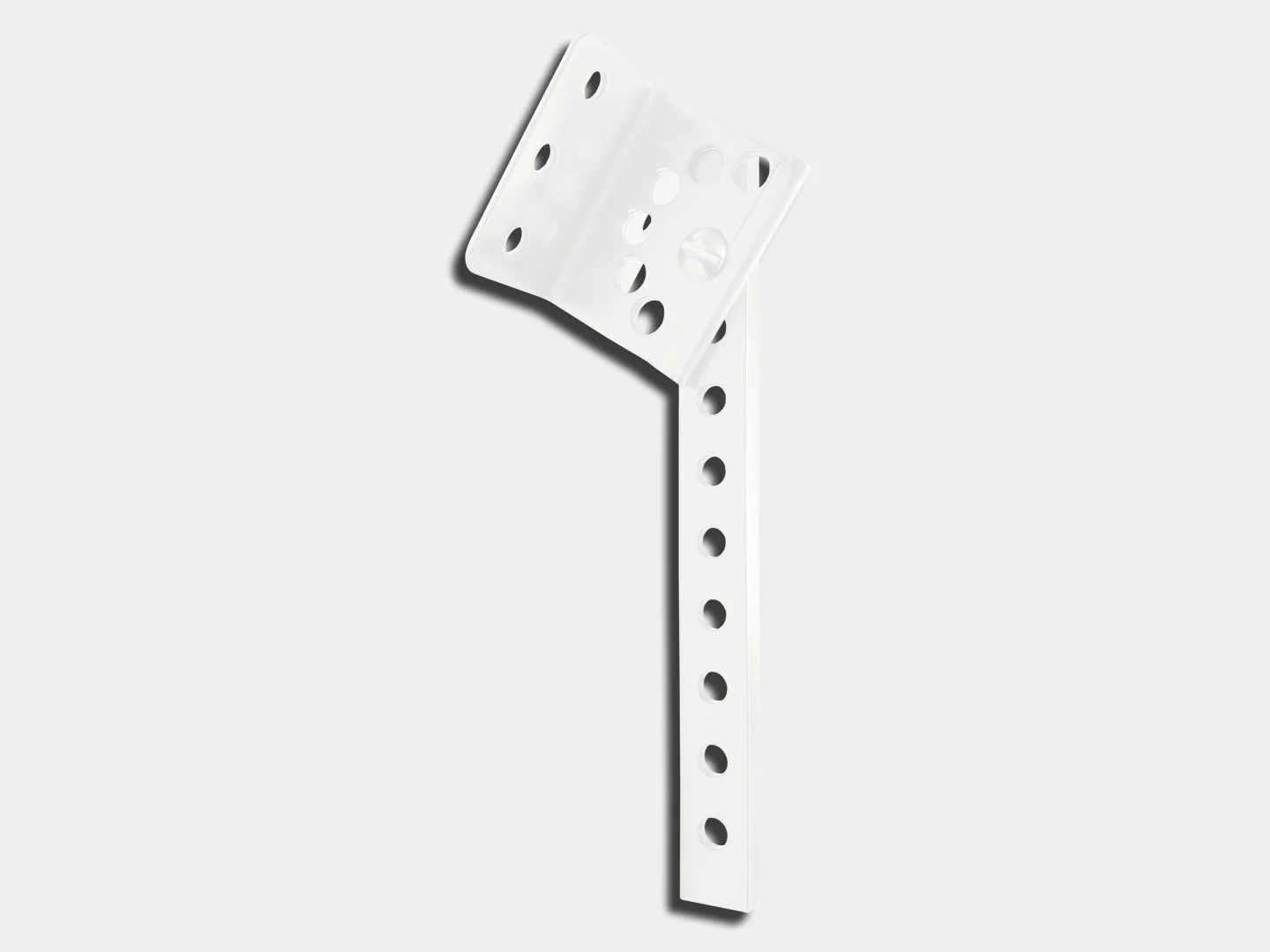 Adjustable pitch shank #30 for gutter hanger - white aluminum