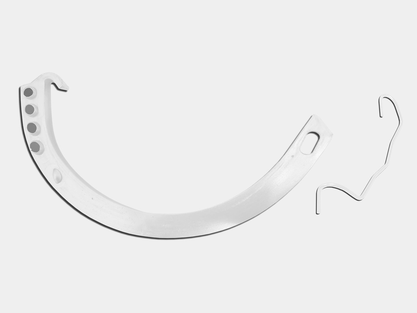 Gem circle half round gutter white aluminum hanger with spring clip no shank