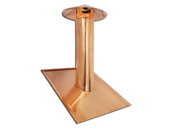 Copper pipe roof vent cover with mounting flange